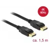 DeLOCK - DisplayPort-kaabel - DisplayPort (M) kuni DisplayPort (M) - 1,5 m - 4K tugi - must (85508)