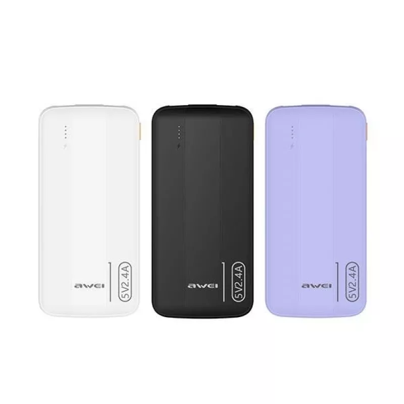 Awei PowerBank P20K 10000mAh Must/Must (10000mAh), Powerbank, Must
