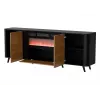 Cama Meble Volare kummut 200 x 39 x 75 cm, must/pähkel, puitlaastplaat, sisaldab kaminat