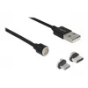 USB-kaabel DeLOCK 85723 USB 2.0 1,1 m USB A USB-C/Mikro-USB-B must