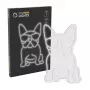 Neoonvalgusti MANTA Manta SNL66WH French Bulldog Valge — dekoratiivne LED-neoonsilt prantsuse buldogi kujul