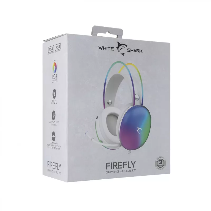 Kõrvaklapid White Shark GH-2342 Firefly valge