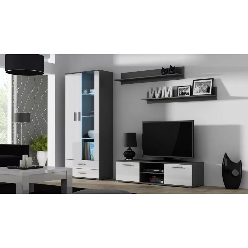 Cama TV-alus SOHO 140 hall/valge läikiv