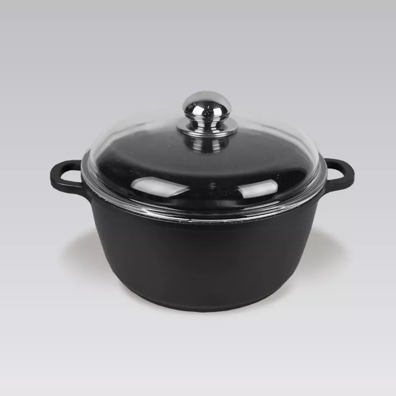Maestro MR-4616C kaanega pott 16 cm 1 l Must