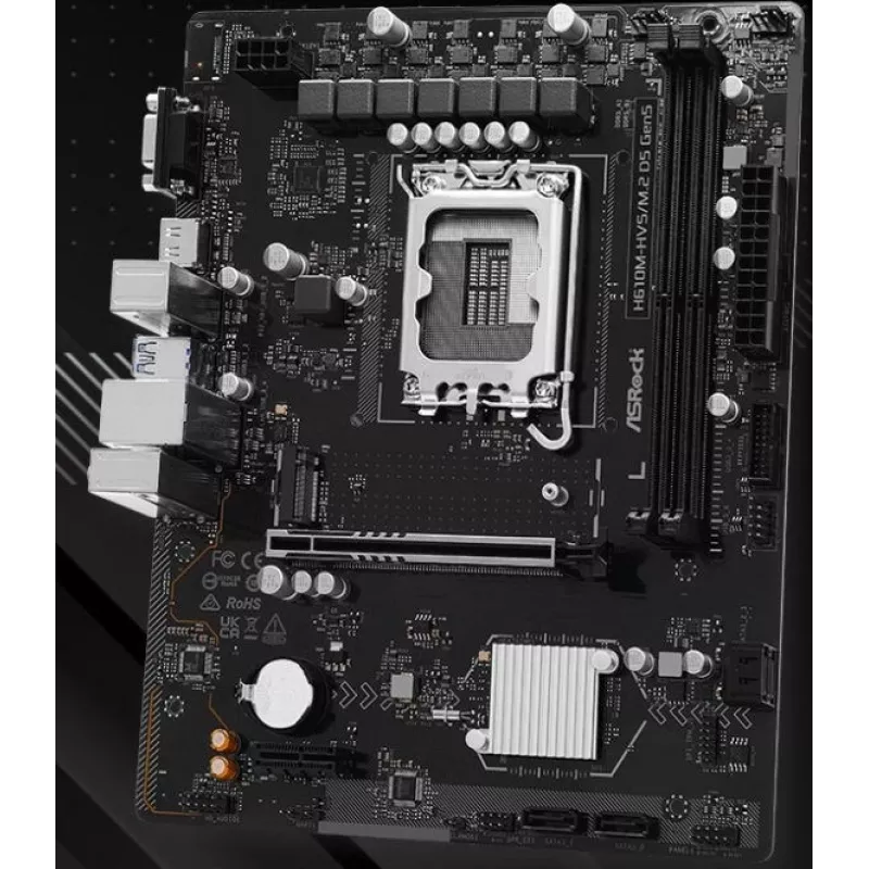 Emaplaat ASRock H610M-HVS/M.2 D5 GEN5 – LGA1700, DDR5, PCIe 5.0, mATX