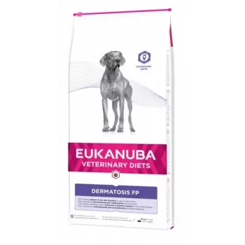 Kuiv koeratoit EUKANUBA Dermatosis FP täiskasvanud koertele kala 12 kg — teraviljavaba, 22% valku, 15% rasva