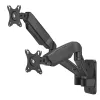 Maclean seinakinnitus kahele monitorile, 17-32'', max 9 kg, mehaaniline vedru, MC-988