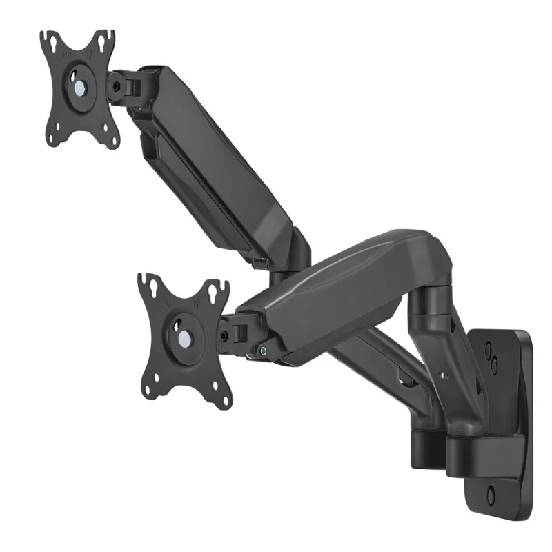 Maclean seinakinnitus kahele monitorile, 17-32'', max 9 kg, mehaaniline vedru, MC-988