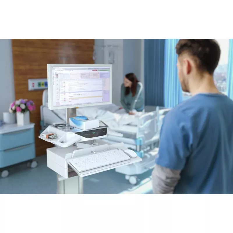Contour Design Active Key Contour QuickClean meditsiiniline klaviatuur IP68 täissuuruses juhtmega valge DE C8112