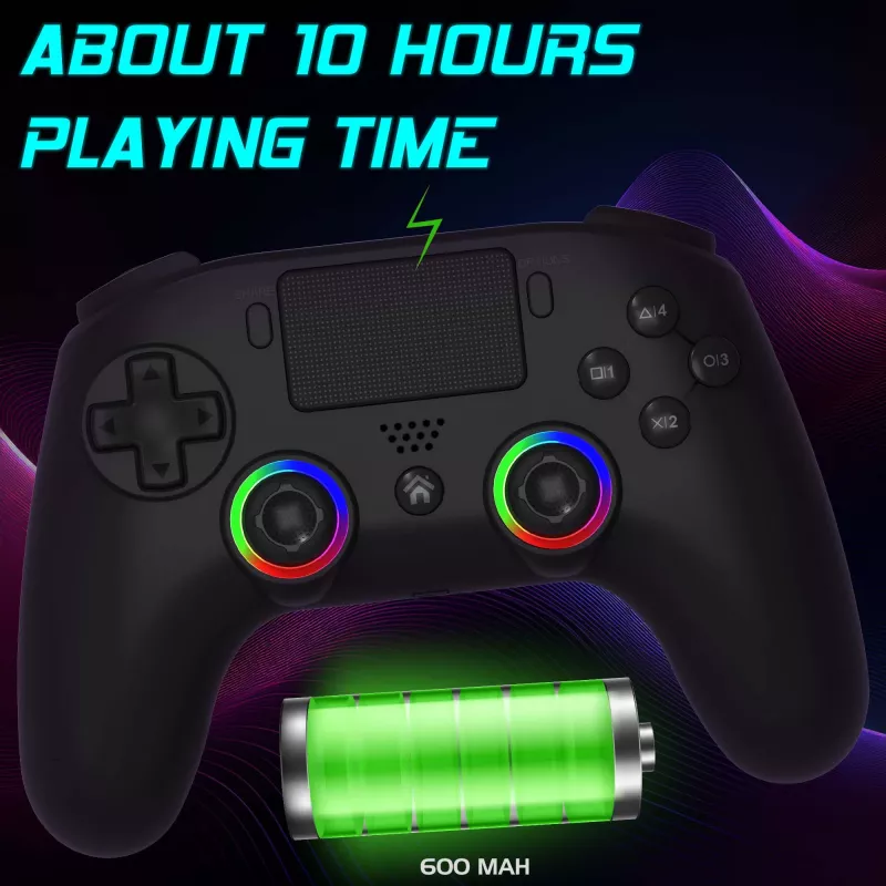 Gamepad Subsonic PS5 Wireless LED Controller Must D-pad Kodu Valikud Jaga