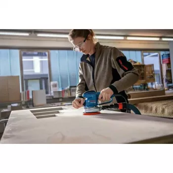 Bosch GEX 34-150 Professional juhuslik-taldlihvmasin 12000 RPM 24000 OPM Must, Sinine, Hall, Punane
