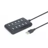 USB-jaotur Gembird UHB-U2P10P-01 — 10-pordiline USB 2.0 jaotur