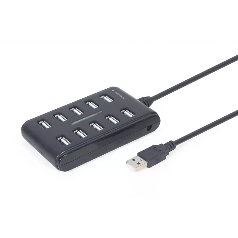 USB-jaotur Gembird UHB-U2P10P-01 — 10-pordiline USB 2.0 jaotur