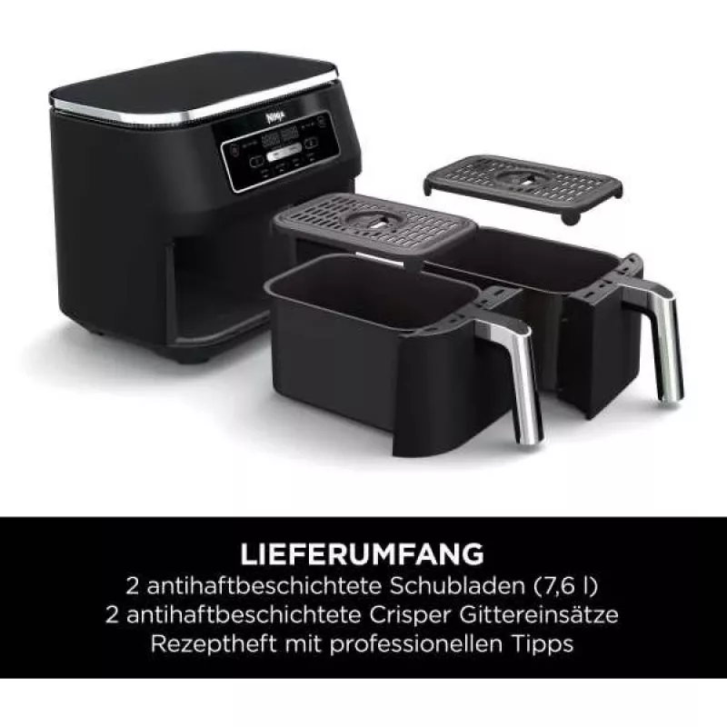 Ninja AF200EU fritüür Double 7,6 L iseseisev 2400 W kuumaõhufritüür must