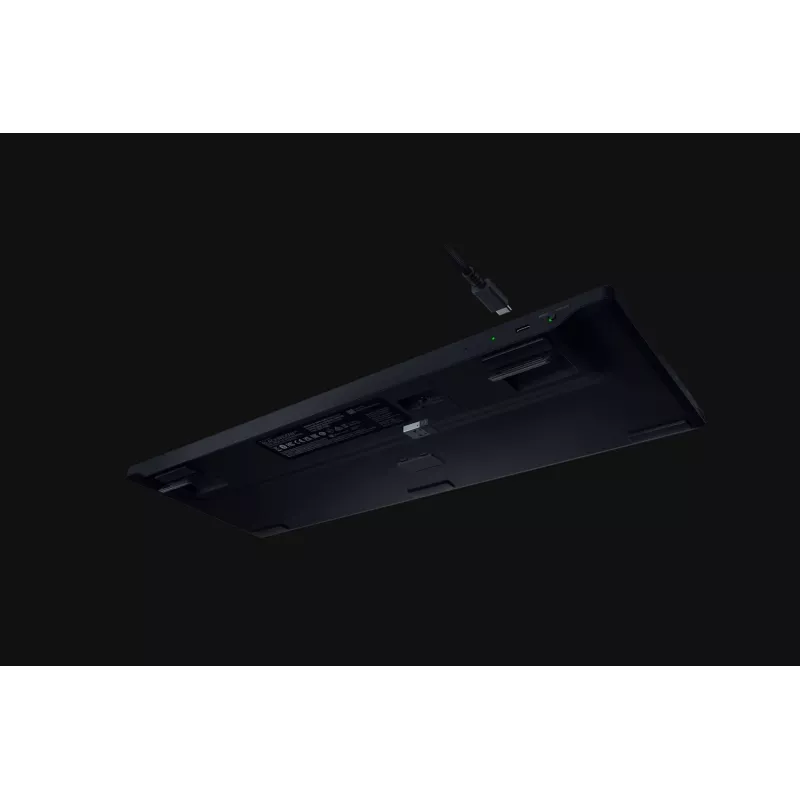 Razer MustWidow V4 Low-Profile HyperSpeed klaviatuur mänguritele USB RF juhtmevaba Bluetooth QWERTY US International must