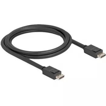 Delock - DisplayPort-kaabel - DisplayPort (M) lukustusega DisplayPort (M) lukustusega - DisplayPort 2,1 - 1,8m - Toetab 16K 60 Hz (15 360 x 8640), kuni 80 Gbps andmeedastust
