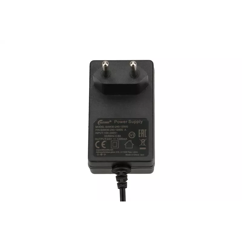Toiteadapter MikroTik SAW30-240-1200GA, sisekasutuseks 29 W, sisend 100–240 V, must