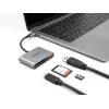 Delock 91016 USB-C kaardilugeja SD- ja microSD-kaartidele koos USB-A pordi ja USB-C PD-ga