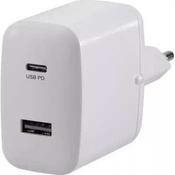 VOLTCRAFT UC-2ACX001 VC-11501480 USB-laadija pistikupesa Väljundvool (max.) 3000 mA 2 x USB, USB-C™ pistikupesa USB Power Delivery (USB-PD) (VC-11501480)