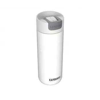 Termokruus Kambukka Olympus 500 ml — 18/10 roostevaba teras, vaakumisoleeritud, pritsmekindel, libisemiskindla põhjaga, valge