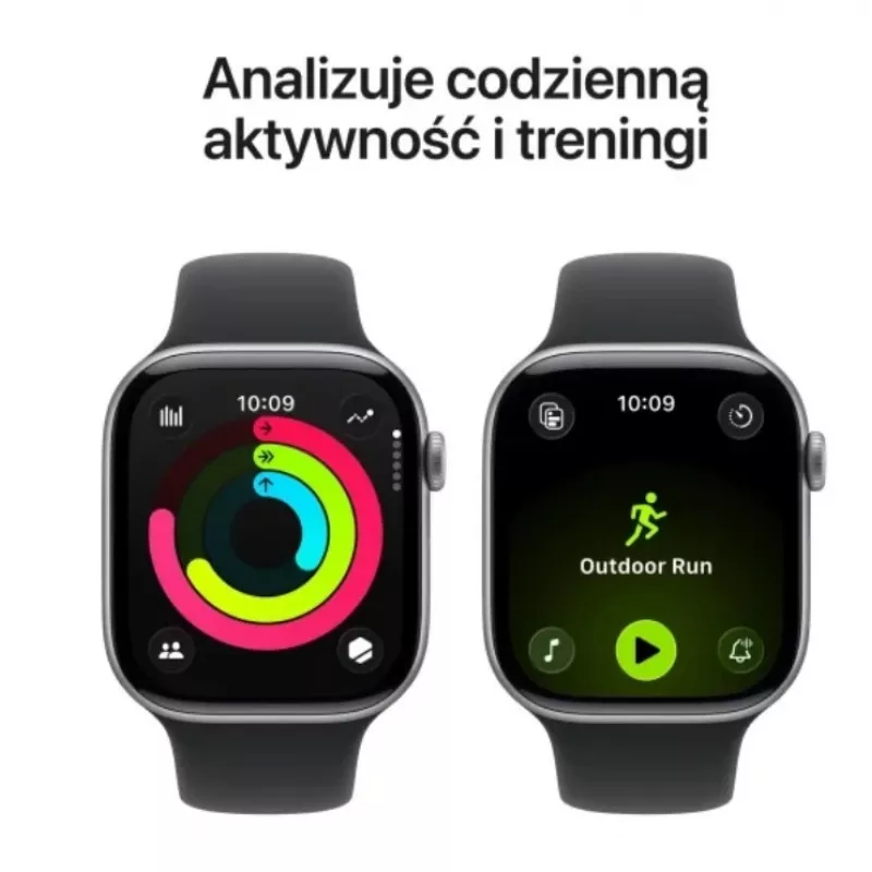 Apple Watch Series 11 GPS 46mm tumehall alumiiniumkorpus musta spordirihmaga - M/L