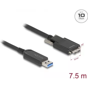 Aktiivne optiline kaabel DeLOCK 83212 USB 10 Gbps Type-A to Micro-B 7,5 m