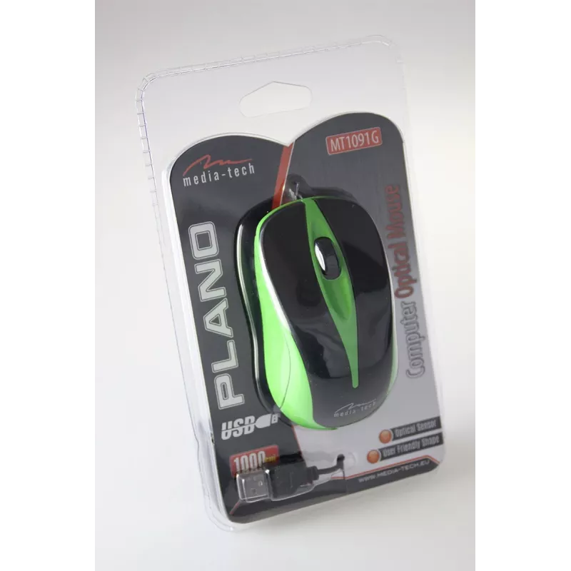 Wired Optical hiir 800dpi Must & green MT1091G