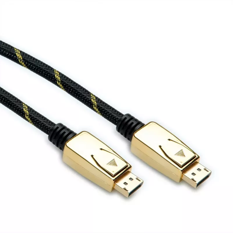 ROLINE 11.04.5920 DisplayPort-kaabel 1 m Must - Kuldne (11.04.5920)