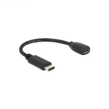 USB-kaabel DeLOCK 65578 USB 2.0 0,15 m USB C Micro-USB B Must
