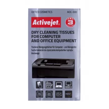 Seadmete puhastuskuivlapid ActiveJet AOC-300 — valge, universaalne, 24 tk