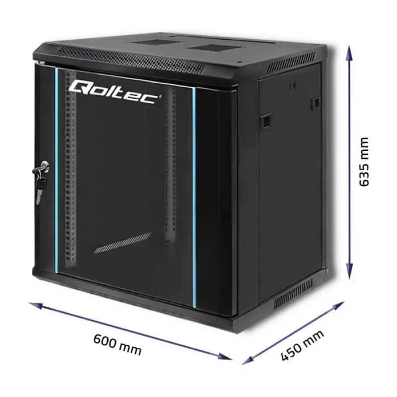 19-tolline rack-kapp QOLTEC 54464 12U 600x635x450 Must