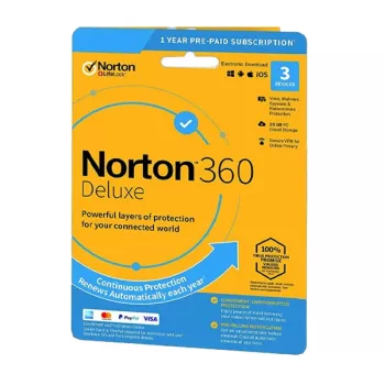 Norton 360 Deluxe | 3 seadet | 1 aasta | 25 GB pilvesalvestus | EL