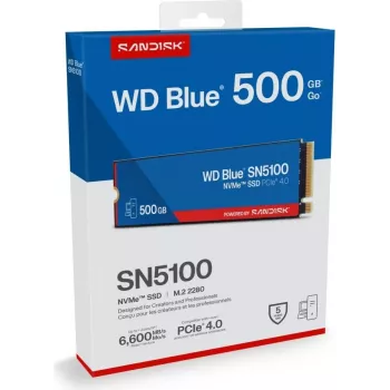 SanDisk 500GB WD Sinine SN5100 NVME SSD - välkmälu - assortii (WDBS4F5000ANC-WRSN)