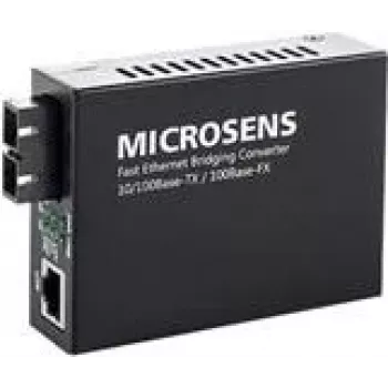 MICROSENS Fast Ethernet Bridging Converter MS400210 - meediumimuundur - 100Mb LAN - 10Base-T, 100Base-FX, 100Base-TX - RJ-45 / SC multi-mode - kuni 2 km - 1310 nm (MS400210)
