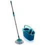 Mopping system bucket Leifheit Clean Twist Disc Mop — 20 L, 360° rotating mop head, metal and plastik, blue