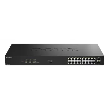D-Link 18-pordine Gigabit Juhtimata PoE Lüliti DGS-1018P/E — 16 x Gigabit RJ-45, PoE (IEEE 802.3af/at), 36 Gbit/s kommuteerimisvõimsus