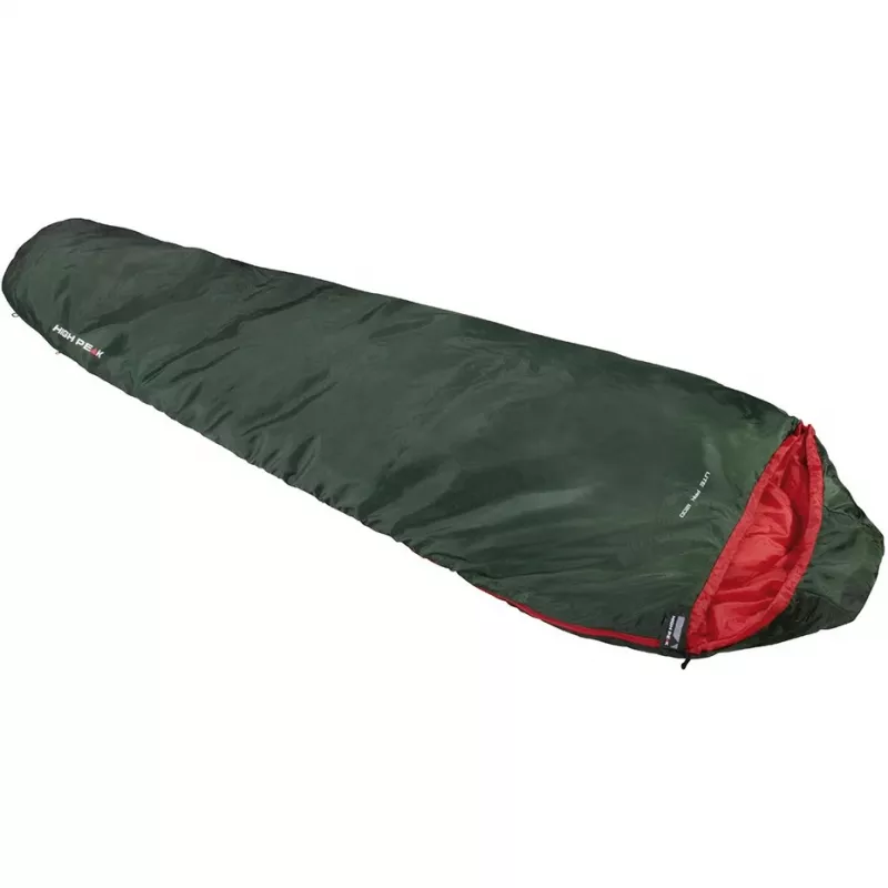 High Peak Lite Pak 1200 Muumiakujuline magamiskott Polüester Roheline, Punane 23263
