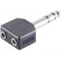 ShiverPeaks BS57071 juhtmepistik, 6,3 mm, must, roostevaba teras, isane/emane
