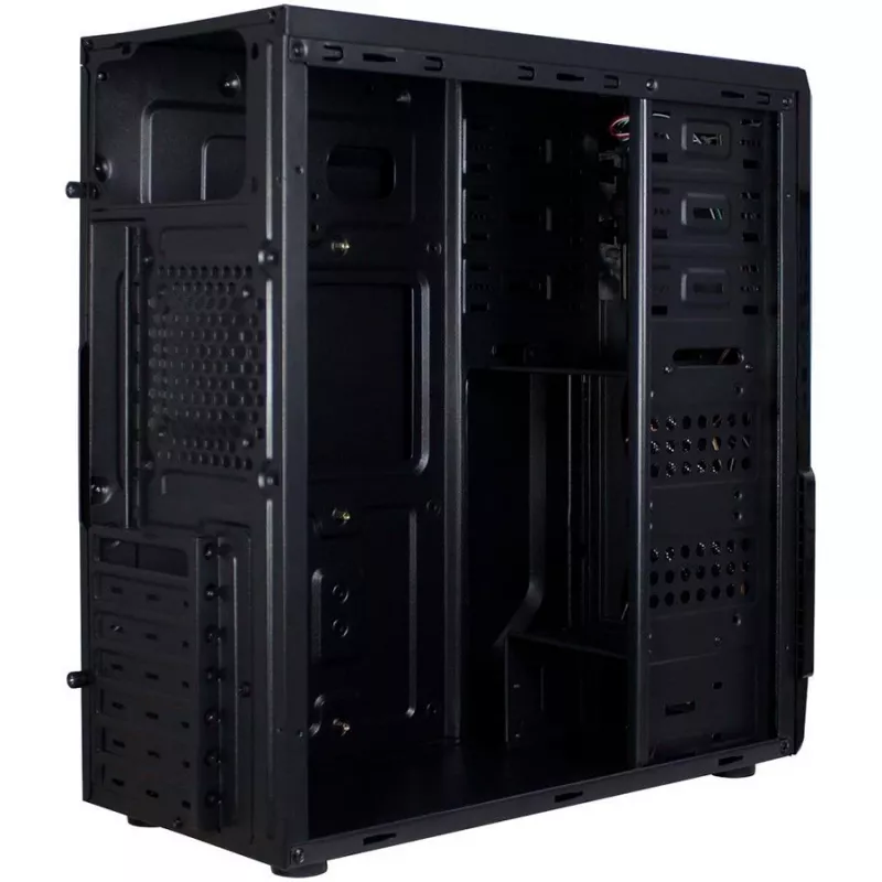 Korpus INTER-TECH B-42 Must Midi Tower, ATX, 2xUSB2.0, Sinine LED riba, toiteplokk valikuline