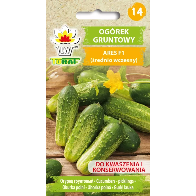 Cucumber Ares F1 Toraf köögiviljaseemned, 5g pakend