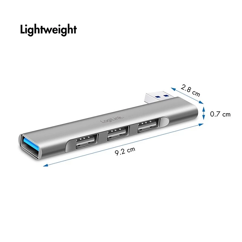 LogiLink USB 3.2 Gen1 Hub 4-pordiline USB-A 1x USB3.0 AF 3x USB2.0 AF UA0436