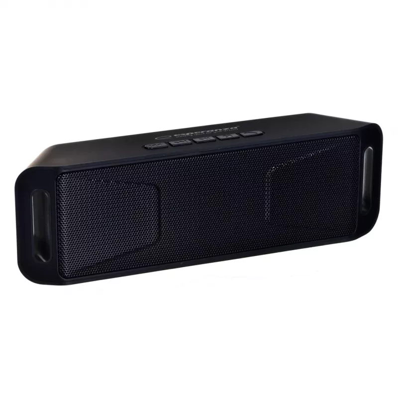Stereo kaasaskantav kõlar ESPERANZA FOLK Must — 6 W RMS, Bluetooth, MicroSD, LiPo aku