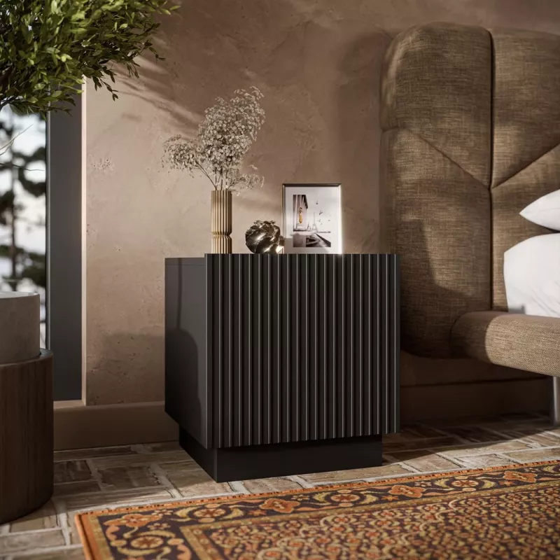 Öökapipaar Cama öökapp LIVERTI 45x42x47 cm, must, MDF/puitlaastplaat, 16 mm raam