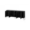 Kummut cama meble VERA 190x40x80 cm, must matt, puitlaastplaat, 16 mm raam
