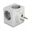 DeLOCK 11501 toitepistiku adapter tüüp F valge 3A USB-pordid