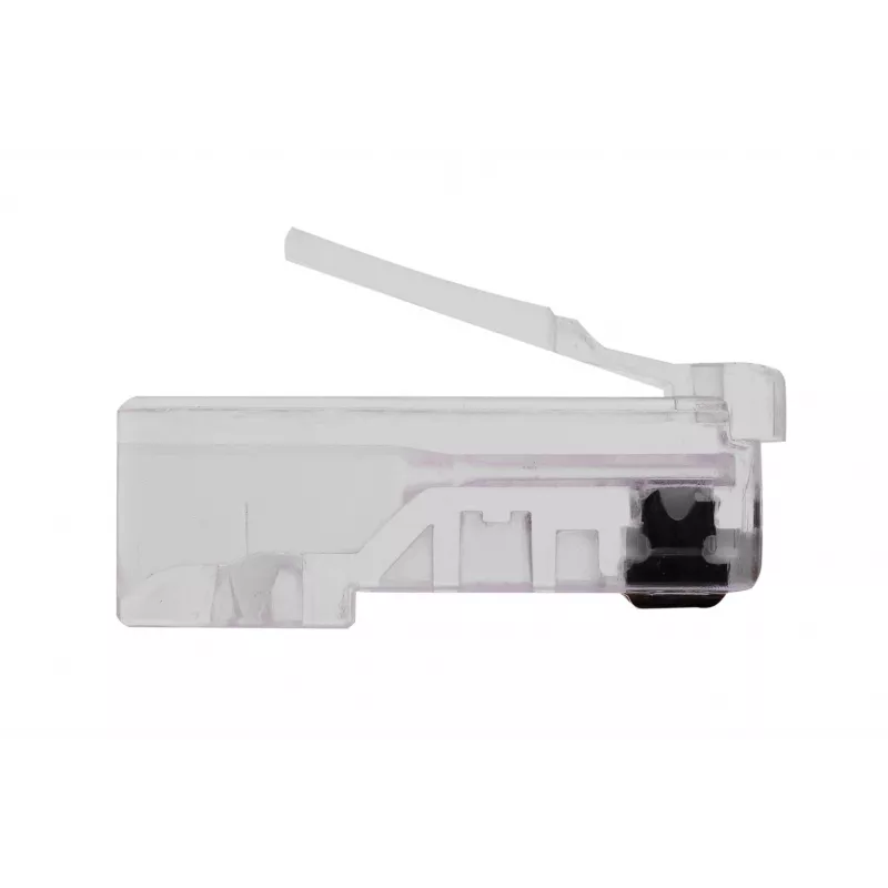 RJ45-pistik GEMBIRD PLUG3UP6/100, Cat5, sirge isane, läbipaistev, kullatud kontaktid, pakis 100