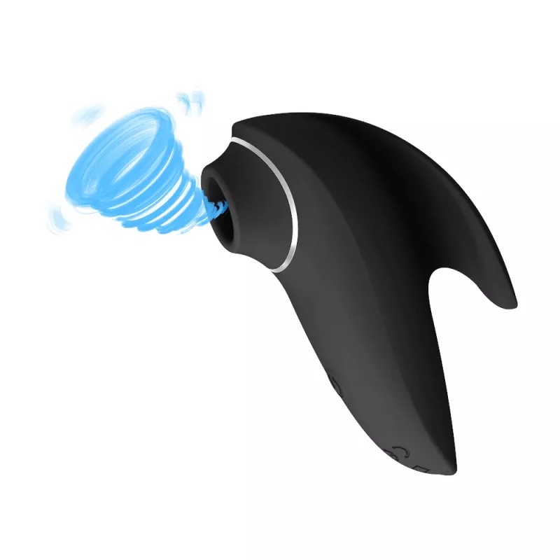 Kliitori massaažiseade Erolab Dolphin VVS01b Must — veekindel, taaslaetav