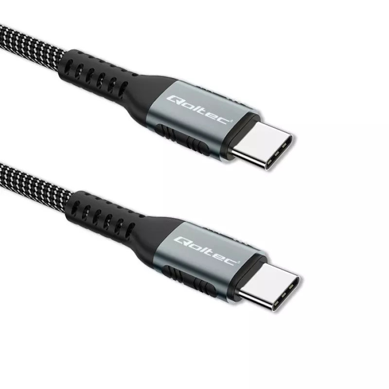 USB-kaabel Qoltec 52358 1.5 m USB-C must USB 2.0 0,48 Gbit/s