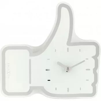 NeXtime kell 5185wi Mini Thumbs Up, 20,5x21 cm, sein, valge/hõbedane