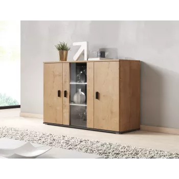 Cama sideboard 120 cm SOHO S7 lefkas oak/Must